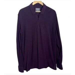Bonobos Mens Long Sleeve Button-Up Shirt XXL 100% Cotton Purple